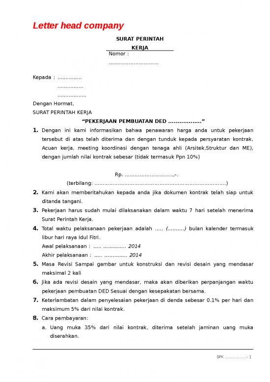 picture1_Company Presentation Template 1257 | Surat Perintah Kerja Pekerjaan Pembuatan Ded
