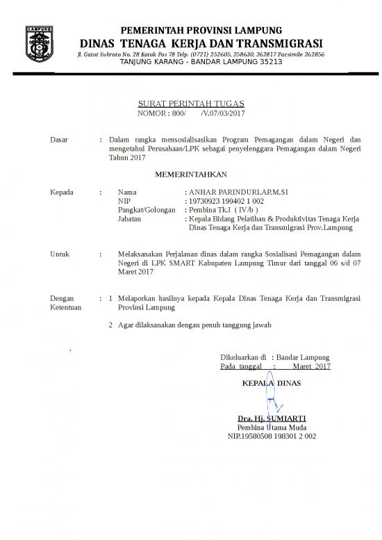 picture Surat Perintah Tugas Melaksanakan Perjalanan Dinas