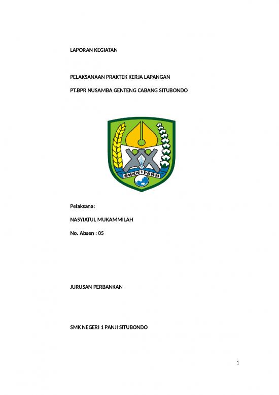 picture Laporan Doc 1307 | Laporan Kegiatan Pelaksanaan Praktek Kerja Lapangan