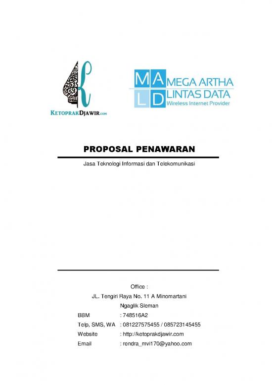 picture Thesis Proposal Sample Pdf 1468 | Proposal Penawaran Jasa Instalasi Jaringan Internet