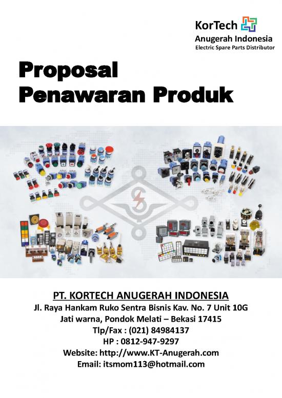 picture Presentasi Usaha 1506 | Proposal Penawaran Produk Sparepart  Elektrik