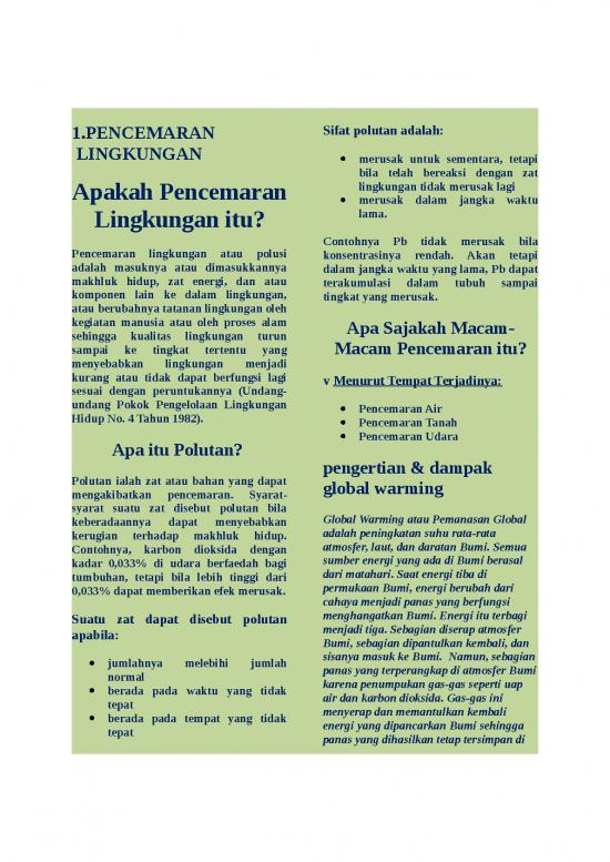 picture Artikel Pencemaran Lingkungan