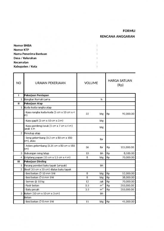 picture Excel Sheet Download 1549 | Rencana Anggaran Biaya Rab Bsps