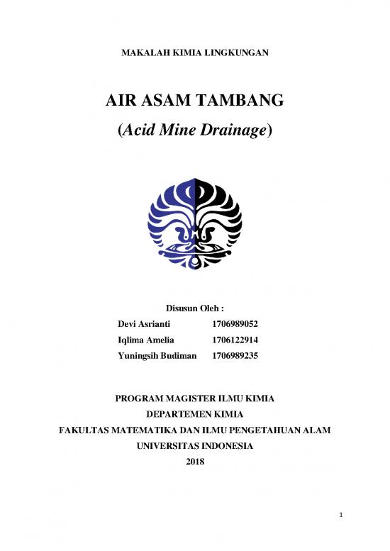 picture_Presentasi Usaha 1625 | Makalah Kimia Lingkungan Air Asam Tambang