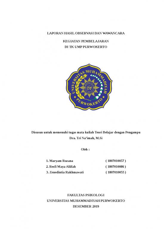 picture Laporan Doc 1637 | Laporan Hasil Observasi Dan Wawancara Kegiatan Pembelajaran Di Tk 2