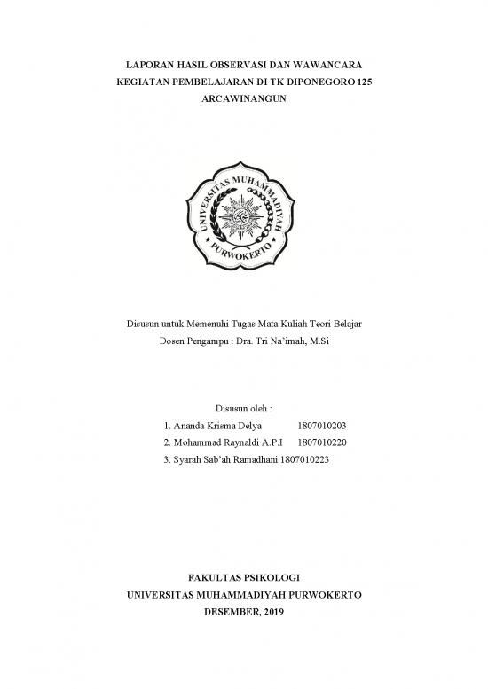 picture Pembelajaran Pdf 1638 | Laporan Hasil Observasi Dan Wawancara Kegiatan Pembelajaran Di Tk Diponegoro