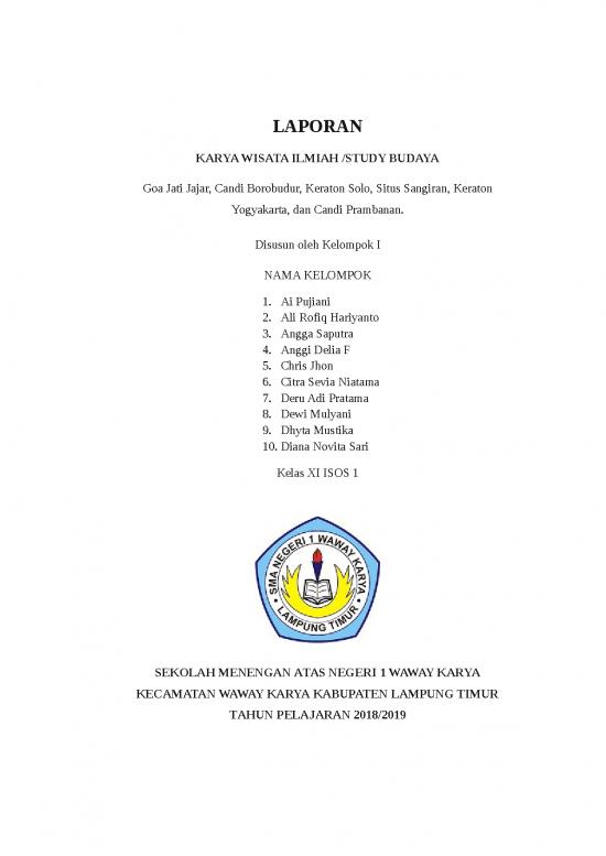 picture Laporan Doc 1737 | Laporan Karya Wisata Ilmiah Studi Budaya