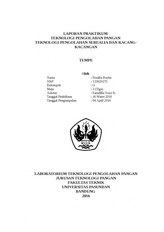 picture Laporan Doc 1863 | Laporan Praktikum Teknologi Pengolahan Serealia Dan Kacang-kacangan - Tempe