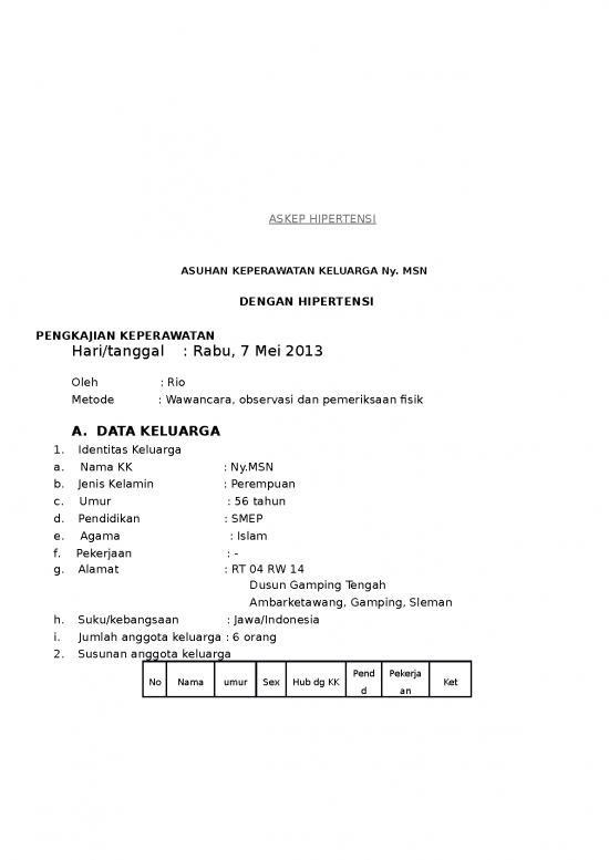 picture Contoh Pengkajian Keperawatan 1888 | Askep Hipertensi