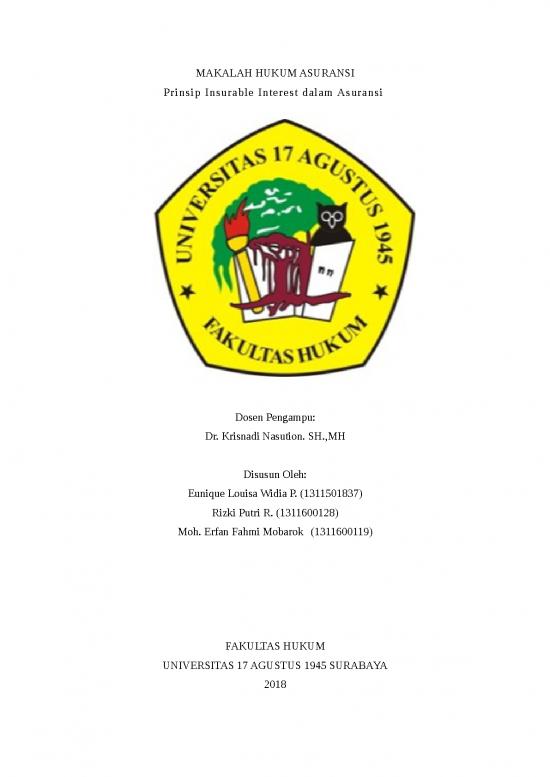 picture_Presentasi Usaha 1944 | Makalah Hukum Asuransi - Prinsip Insurable Interest Dalam Asuransi