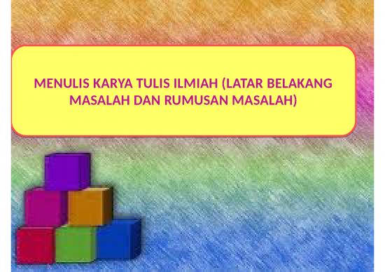 picture Contoh Laporan Penelitian 2034 | Power Point - Menulis Karya Tulis Ilmiah