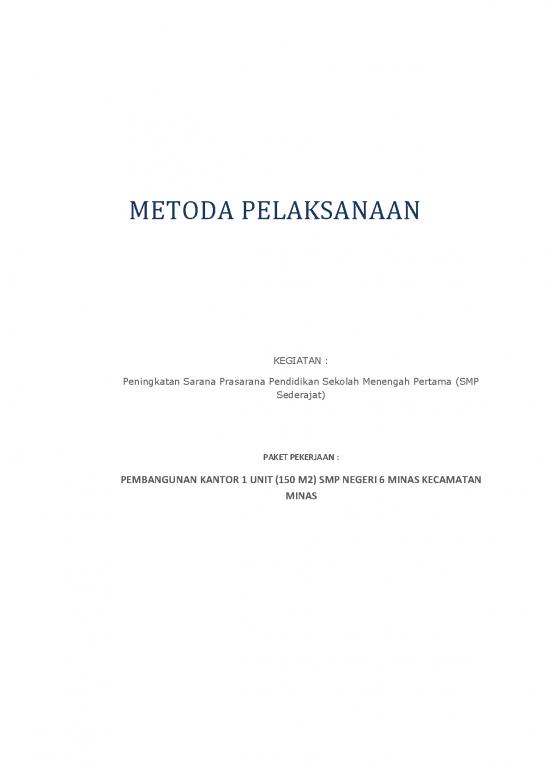 picture Manajemen Pdf 2054 | Contoh Metode Pelaksanaan Pembangunan Kantor 1 Unit 150 M2 Smp