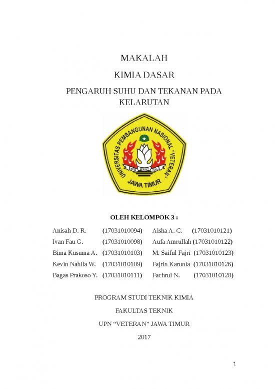 picture Makalah Kimia - Pengaruh Suhu Dan Tekanan Pada Kelarutan