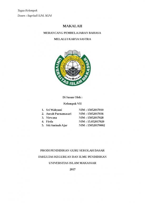 picture_Makalah Merancang Pembelajaran Bahasa Melalui Karya Sastra