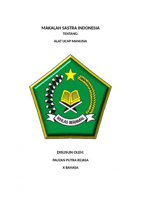 picture Makalah Sastra Indonesia Alat Ucap Manusia