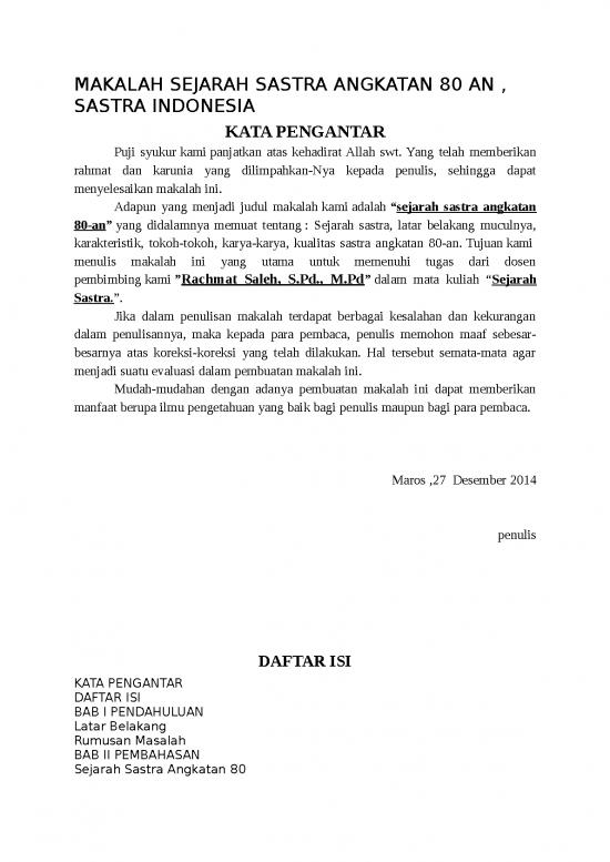 picture Makalah Sejarah Sastra Angkatan 80an