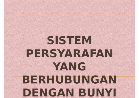 picture Power Point - Sistem Persyarafan Yang Berhubungan Dengan Bunyi