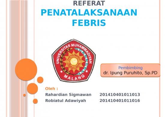picture_Powerpoint Oral Presentation 2315 | Power Point - Referat Penatalaksanaan Febris