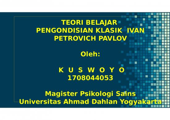 picture_Penelitian Dasar 2352 | Power Point - Teori Belajar Pengondisian Klasik Ivan Petrovich Pavlov