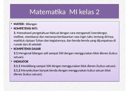 picture1_Power Point- Mengenal Bilangan Asli Sampai 500 Dengan Blok Dienes - Kubus Satuan