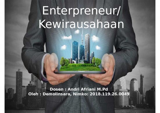 picture Template Powerpoint Entrepreneurship 2484 | Kewirausahaan - Enterpreneur