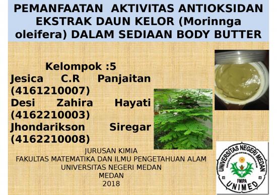 picture_Aktivitas Antioksidan Ekstrak Daun Kelor Morinnga Oleifera Dalam Sediaan Body Butter