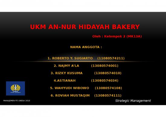 picture Presentasi Usaha Ppt 2679 | Manajemen Strategi Ukm Roti Dan Kue Yang Berkualitas