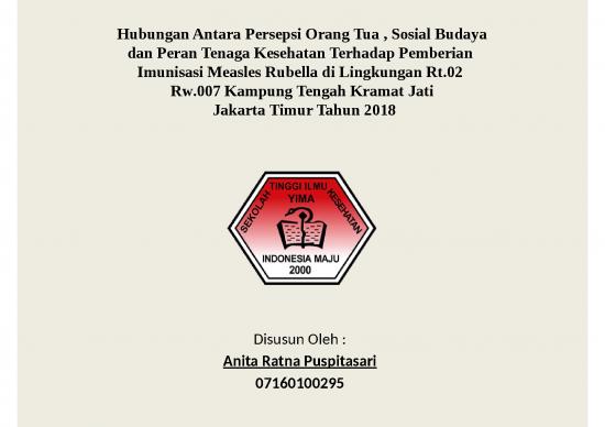picture_Hubungan Antara Persepsi Orang Tua Sosial Budaya Dan Peran Tenaga Kesehatan Terhadap Pemberian Imunisasi Measles Rubella