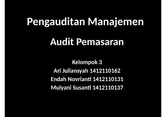 picture Presentasi Usaha Ppt 2812 | Pengauditan Manajemen - Audit Pemasaran