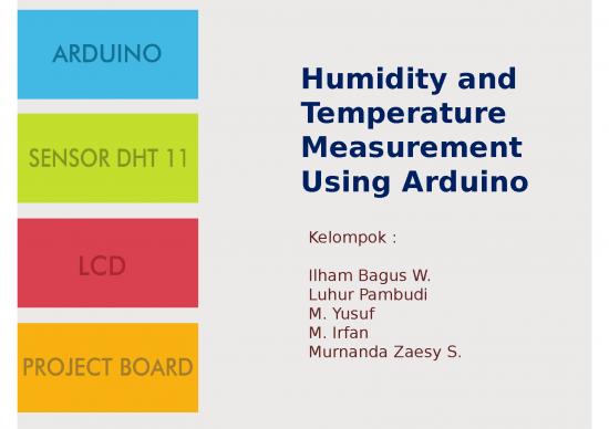 picture Teknik Pengukuran - Humidity And Temperature Measurement Using Arduino