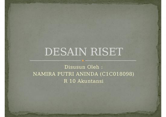 picture_Presentasi Usaha Ppt 2860 | Desain Riset - Pengamatan Terhadap Fakta Identifikasi Atas Masalah Dan Usaha Untuk Menjawab Masalah