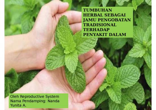 picture1_Tujuan Penelitian Adalah 2899 | Tumbuhan Herbal Sebagai Jamu Pengobatan Tradisional Terhadap Penyakit Dalam