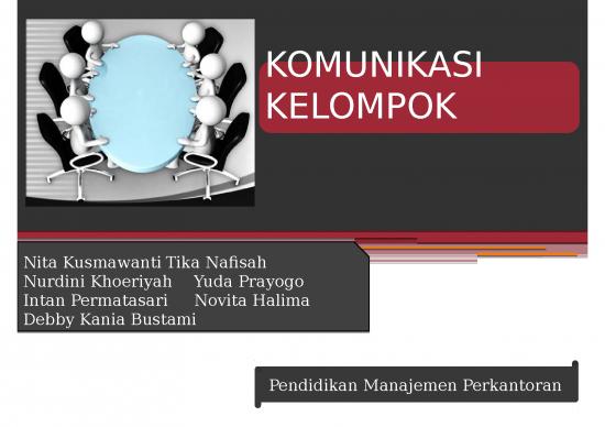 picture_Komunikasi Kelompok - Interaksi Tatap Muka Dan Memiliki Susunan Rencana Kerja Sesuatu Untuk Mencapai Tujuan Kelompok