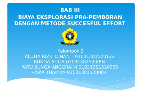 picture_Presentasi Usaha Ppt 3110 | Biaya Eksplorasi Pra-pemboran Dengan Metode Succesful Effort