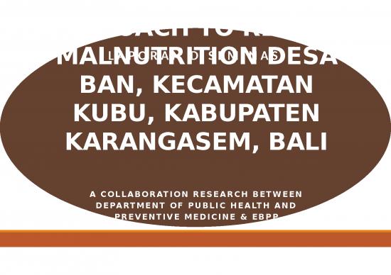 picture1_Tujuan Penelitian Adalah 3214 | Permasalahan Gizi Kurang - Family Model Approach To Reduce Malnutrition Desa