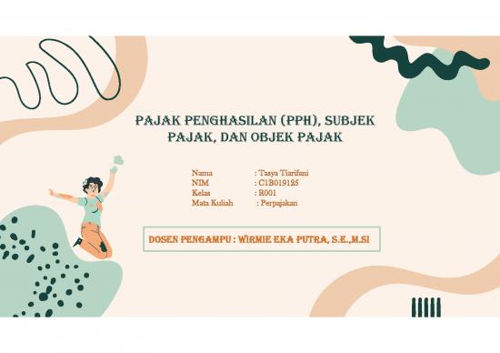 picture_Presentasi Usaha 3350 | Pajak Penghasilan Pph Subjek Pajak Dan Objek Pajak