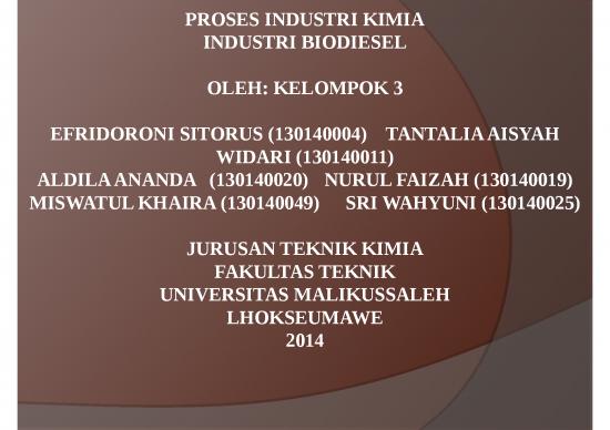picture_Ppt Cloud 3455 | Biodiesel - Proses Industri Kimia Biodiesel