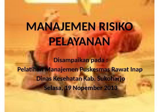 picture Pengertian Manajemen Puskesmas 3599 | Manajemen Risiko Pelayanan Kesehatan