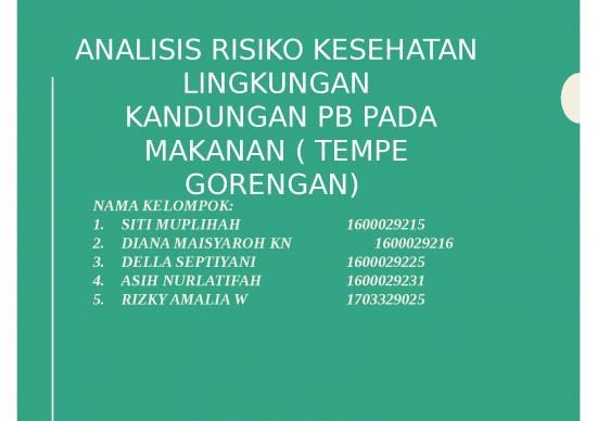 picture Contoh Metode Penelitian 3655 | Tempe Gorengan - Analisis Risiko Kesehatan Lingkungan Kandungan Pb Pada Makanan Tempe Gorengan