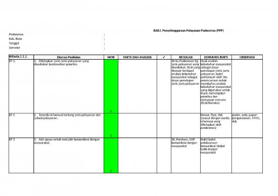 picture Sop Template Excel Download 3814 | Format Skoring Akreditasi Puskesmas - File Bantu