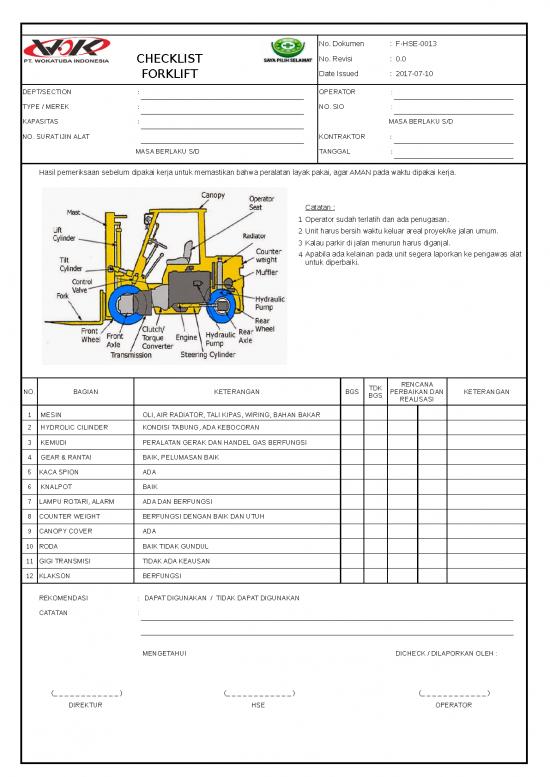 picture_Excel Sheet Download 3833 | Format Inspeksi Alat Berat