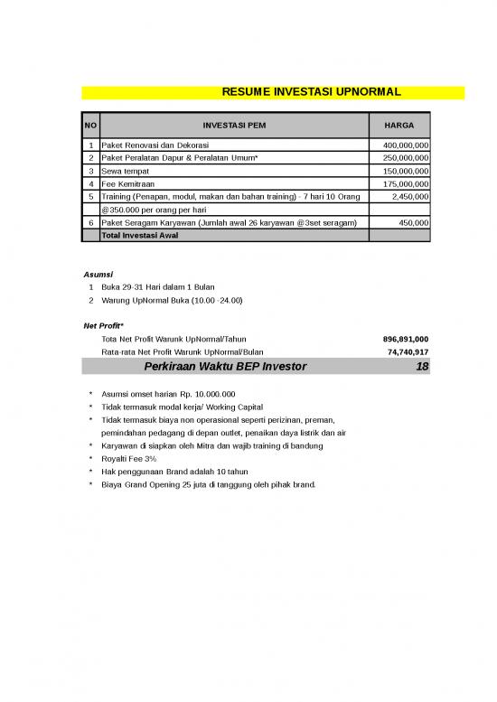 picture Excel Sheet Download 3834 | Contoh Format Resume Investasi Bisnis Caffee
