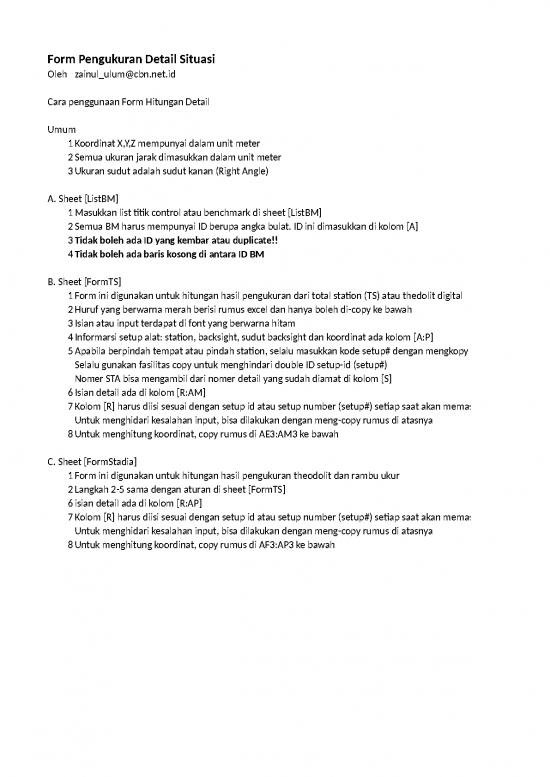 picture Excel Sheet Download 3849 | Form Pengukuran Detail Situasi