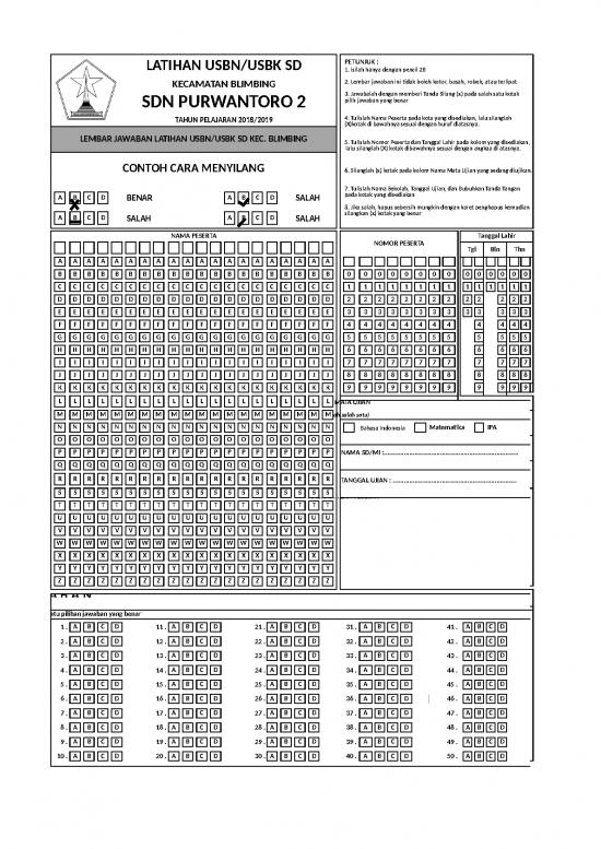 picture_Excel Sheet Download 3889 | Lembar Jawaban Latihan Usbn Usbk Sd