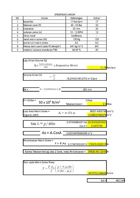 picture1_Excel Sheet Download 3965 | Spesifikasi Worm Screw