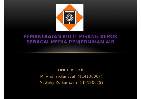 picture1_Penjernihan Air - Pemanfaatan Kulit Pisang Kepok Sebagai Media Penjernihan Air
