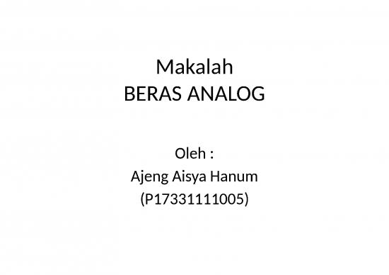 picture_Beras Analog - Bentuknya Yang Oval Menyerupai Beras Tapi Tidak Terproses Secara Alami