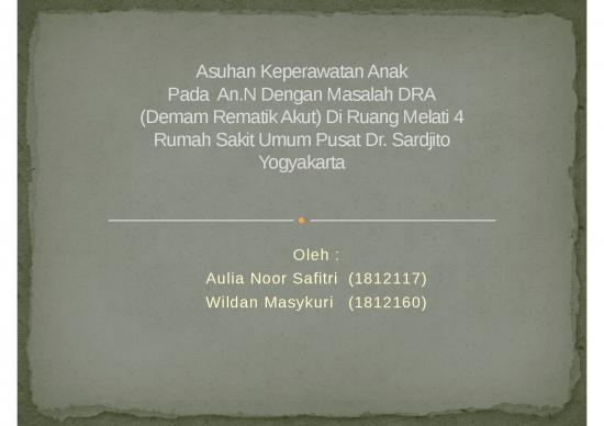 picture Contoh Pengkajian Keperawatan 4111 | Asuhan Keperawatan Anak Dra - Askep Anak Demam Rematik Akut