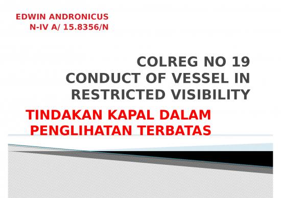 picture Radar Ppt 4388 | Tindakan Kapal Dalam Penglihatan Terbatas - Colreg No 19 Conduct Of Vessel In Restricted Visibility