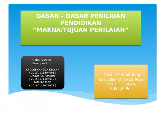 picture1_Pendidikan Ppt 4415 | Dasar Dasar Penilaian Pendidikan - Makna Dan Tujuan Penilaian